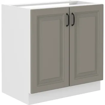 Kuchyňská skříňka Spodní dřezová skříňka STILO CLAYGREY / BÍLÝ MAT 80 ZL 2F BB