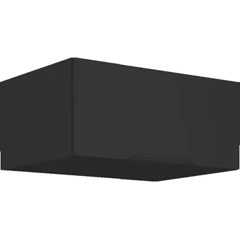 Kuchyňská skříňka Horní nadstavbová skříňka SIENA ČERNÝ MAT / ČERNÁ 80 NAGU-36 1F