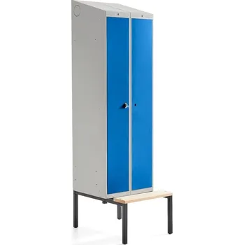 Šatní skříň Šatní skříňka CLASSIC COMBO, 1 sekce, 2 boxy, 2290x600x550 mm, lavice, modré dveře