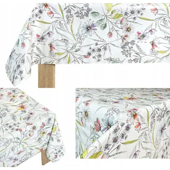 ubrus Odolný ubrus proti skvrnám s dekorativním vzorem polních květů, rozměr 140x220 cm