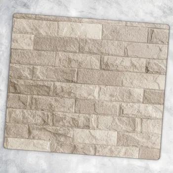 Obraz Kuchyňská Multifunkční Ozdobná Deska Tvrzené Sklo Jemná Cihla 60x52