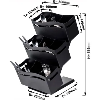 Příborník do zásuvky G.Gastro Zásobník na příbory - se 3x3 přihrádkami