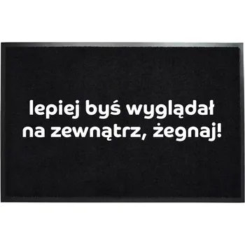 Obraz VSTUPNÍ STĚRAČ ČERNÝ 40X60 NÁPIS BY VYPADAL LÉPE VENKU