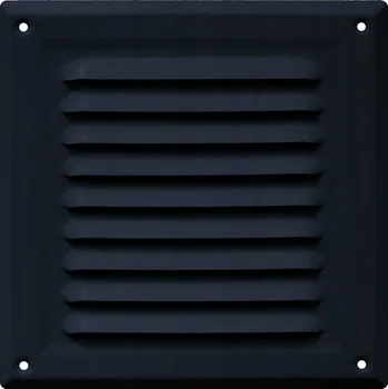 Větrací mřížka Ventilační mřížka čtvercová 170 mm, pozinkovaný plech antracit RAL 7016