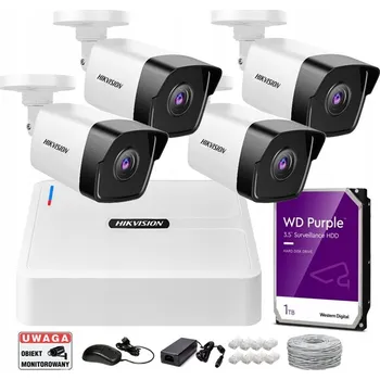 Bezpečnostní kamera Sada monitoringu 4 POE kamery Hikvision 4Mpx IP