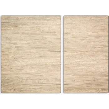 Obraz Dvě Tvrzená Kuchyňská Prkénka Minimalistická Hnědá Prkénka 40x52 cm a 30x52 cm