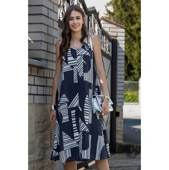 Dámské šaty Vero Moda dámské šaty Josie se vzorem tmavě modré Velikost: S