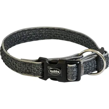 Obojek pro psa Nobby Obojek MESH AIR M-L 32 mm 40-55 cm šedá