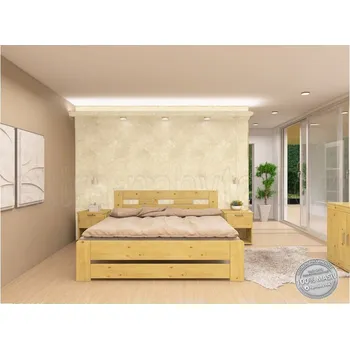 Postel Postel Bora SMRK Šířka: 180x200, Moření: Přírodní - bezbarvý lak