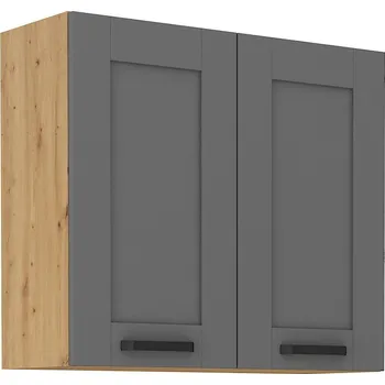 Kuchyňská skříňka Horní dveřová skříňka LUNA DUSTGREY / DUB ARTISAN 80 G-72 2F