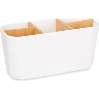 Drátěná police Berilo Organizér na kosmetiku Square, 9 × 21 × 10 cm, bílý