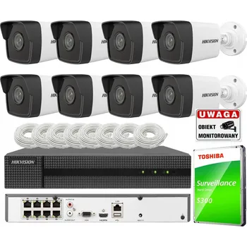 Bezpečnostní kamera Sada IP monitoringu 8 kamer 4MPx PoE HIKVISION