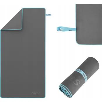 Ručník Tmavě šedý rychleschnoucí ručník z mikrovlákna, cestovní, koupelový Nils