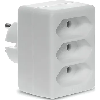 Elektrická zásuvka Elektrická Zásuvka rozbočka Abex bílá