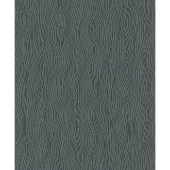 Tapeta Tapeta šedé barvy s vertikálním vzorem vln – vinylová na vliesu
