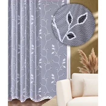 Záclona kusová Doris výška 100cm, šíře 300cm bílá