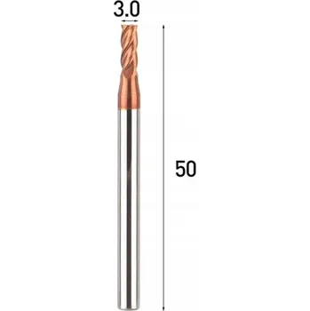 Vrták Stopková fréza (válcová) průměr 3 mm VHM