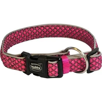 Nobby Obojek MESH AIR M-L 32 mm 40-55 cm růžová
