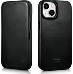 iCarer Knížkové pouzdro pro iPhone 14 - iCarer, Curved Edge MagSafe Black AKI14220705-BK