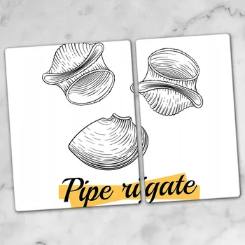 Obraz Tvrzené skleněné kuchyňské desky s grafikou - těstoviny mušle 40x52 a 30x52 cm