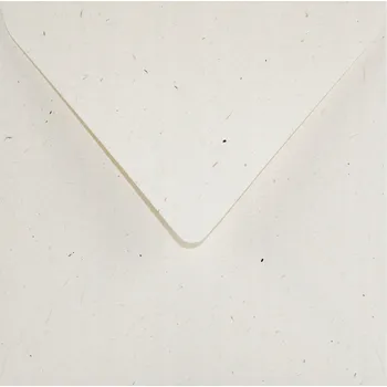 Obálka Eko čtvercové obálky Flora Giglio, krémové (ecru) pro svatební oznámení v boho stylu - 25 Ks.