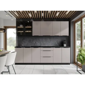 Kuchyňská linka Kuchyňská linka ARONA ČERNÝ MAT / KAŠMÍR V