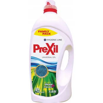 Prací prostředek GEL NA PRANÍ PRÁDLA PREXIL 5,65 L UNIVERZÁLNÍ PRACÍ PROSTŘEDEK PREMIUM VYSOKÁ ÚČINNOST