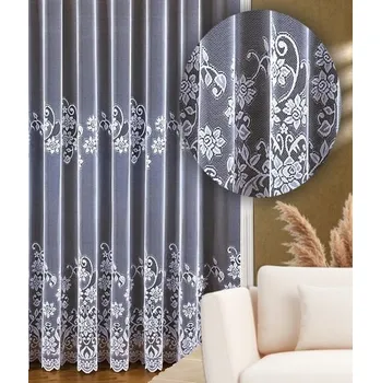 Záclona Záclona kusová Laura výška 150cm, šíře 400cm bílá