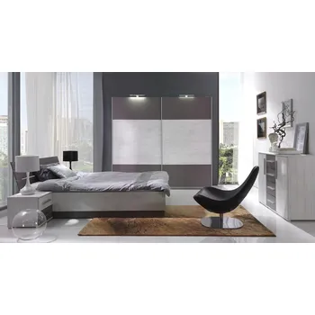 Šatní skříň Šatní skříň DIONE 225cm Norská borovice / šedá