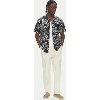 Pánská košile Lindbergh Košile 30-203707 Černá Regular Fit S