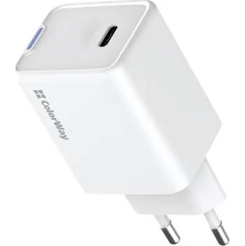 COLORWAY 1x USB-C/ síťová nabíječka/ GaN/ PD/ PPS/ 45W/ Bílá