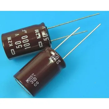 Kondenzátor 1000uF/50V - 105°C Nippon KZM kondenzátor elektrolytický, low ESR, long life, high ripple current