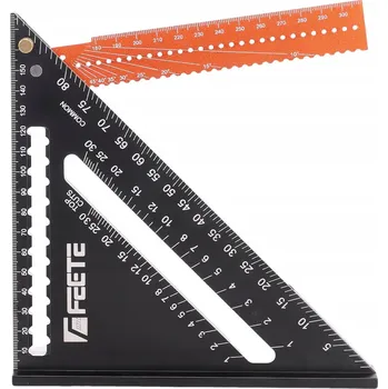 Úhloměr Úhelník tesařský truhlářský multifunkční trojúhelníkové pravítko 180+ 130 mm