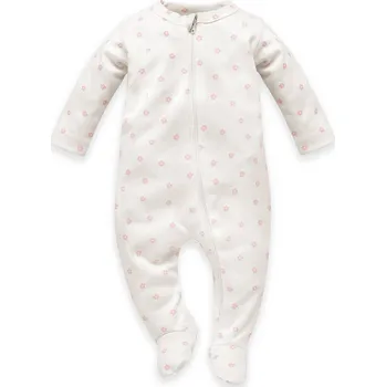 Kojenecký overall OVERAL PINOKIO SE ZIPEM, S KYTIČKAMI, ECRU, LOVELY DAY Velikost: 62