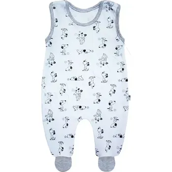 Dupačky Bavlněné dupačky Pejsek Baby Service Šedý lem velikost 68