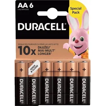 Článková baterie Baterie Duracell AA (R6) alkalická 6 ks 550 mAh