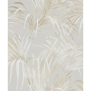 Tapeta Vinylová tapeta béžové barvy s motivem palmových listů – vliesová