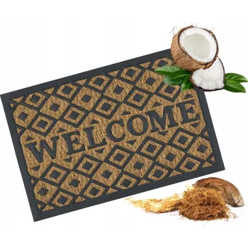 Rohožka VSTUPNÍ KOKOSOVÁ ROHOŽKA PŘED DVEŘE NA BOTY Welcome protiskluzová