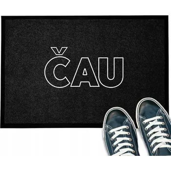 VSTUPNÍ ROHOŽKA MONOCHROM ČERNÁ PŘED DVEŘE 40X60 DO DOMU ČAU VZOR
