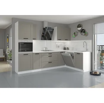 Kuchyňská linka Kuchyňská linka LUNA CLAYGREY / BÍLÝ MAT IV
