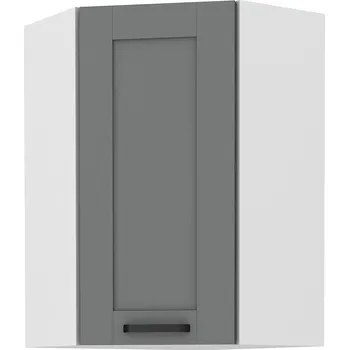 Kuchyňská skříňka Horní rohová skříňka LUNA DUSTGREY / BÍLÝ MAT 60x60 GN-90 1F