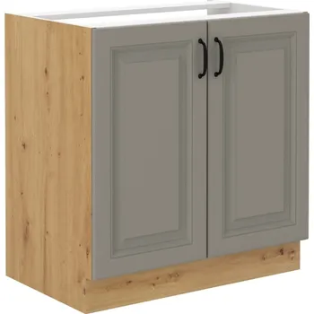 Kuchyňská skříňka Spodní dřezová skříňka STILO CLAYGREY / DUB ARTISAN 80 ZL 2F BB