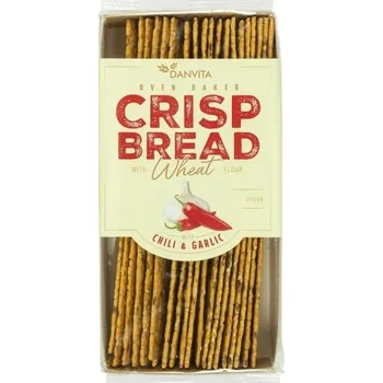 Danvita Křehké pšeničné plátky s česnekem a chilli 130 g 130g