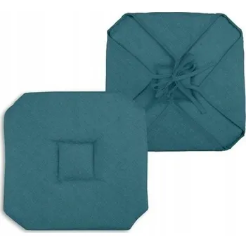 Polštář Polštář na židli BEA 40x40 cm Tyrkysová prošívaná sedací vazba