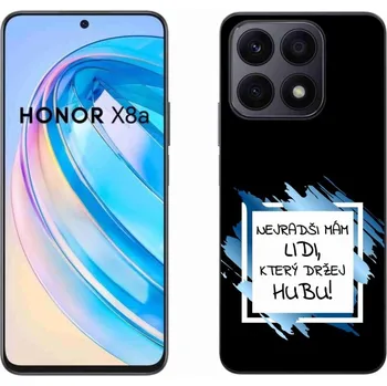Pouzdro na mobilní telefon Gelový kryt mmCase na Honor X8a - vtipný text 7 bíločerné pozadí