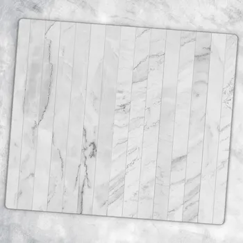 Obraz Kuchyňská Multifunkční Dekorativní Deska Tvrzené Sklo Bílé Desky 60x52