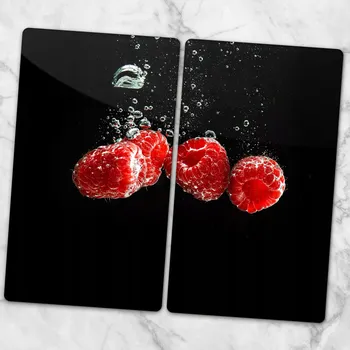 Obraz Kuchyňské Multifunkční Dekorativní Skleněné Desky Ponořené Maliny 2x30x52