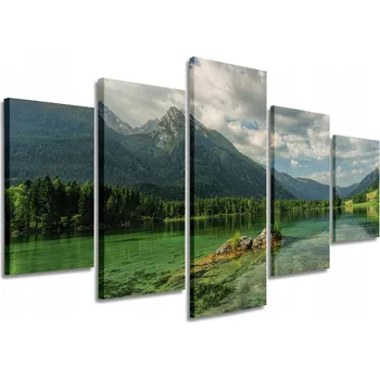 Obraz OBRAZ KRAJINA HORY HORSKÝ VÝHLED JEZERO 150x100