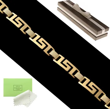 Náramek DÁMSKÝ NÁRAMEK Z CHIRURGICKÉ OCELI ŘECKÝ VZOR PRO ŽENY + KRABIČKA