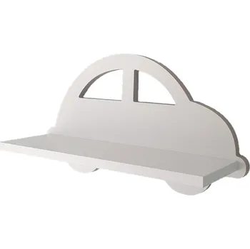 police Velmi pevná bílá police Obláček Auto VELKÁ 50 cm